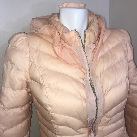 Baby Peach Pink Bubble Long Ruffled Winter Jacket - Picture 8 of 16
